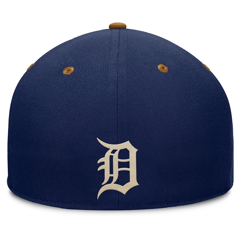 Men's Fanatics Navy/Tan Detroit Tigers Splinter Fitted Hat