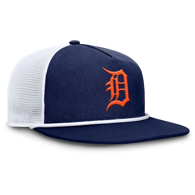 Casquette snapback Fanatics bleu marine/blanc pour homme des Detroit Tigers Clubhouse Change Up