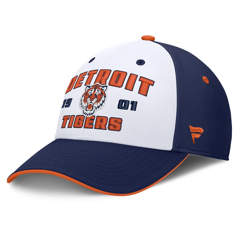 Men's Fanatics Navy/White Detroit Tigers Jammed Structured Flex Hat
