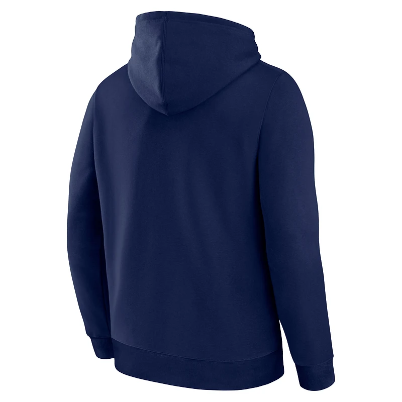 Sweat à capuche Fanatics bleu marine pour homme, Detroit Tigers, saison 2025 de la MLB, vestiaire