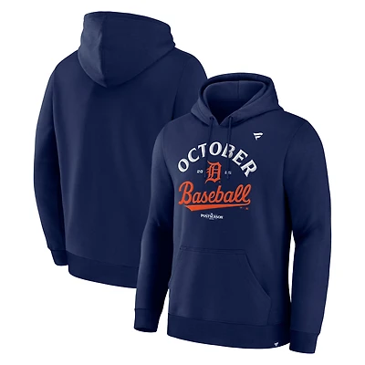 Men's Fanatics Navy Detroit Tigers 2025 MLB Postseason Locker Room Hoodie