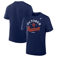 Men's Fanatics  Navy Detroit Tigers 2025 MLB Postseason Locker Room T-Shirt