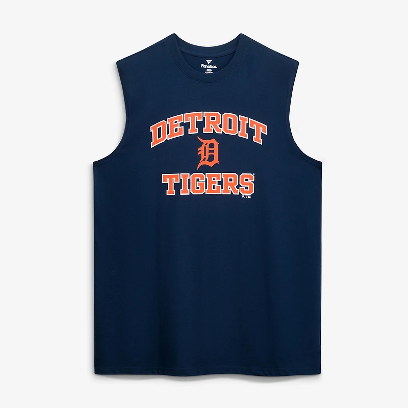 Men's Fanatics  Navy Detroit Tigers Big & Tall Heart Soul Muscle Tank Top