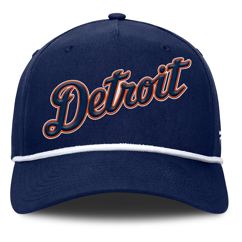 Casquette ajustable en forme de A pour hommes Fanatics Navy Detroit Tigers Clubhouse Foul Ball