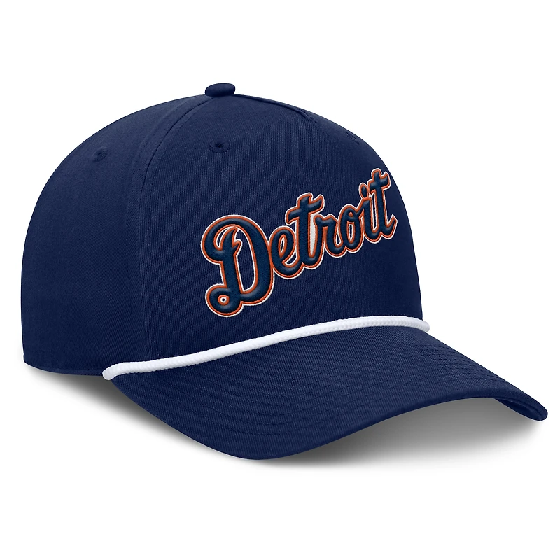 Casquette ajustable en forme de A pour hommes Fanatics Navy Detroit Tigers Clubhouse Foul Ball