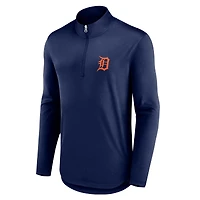 Men's Fanatics Navy Detroit Tigers Quarterback Quarter-Zip Top