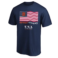 Men's Fanatics Navy Detroit Tigers USA 1776-2026 Big & Tall T-Shirt