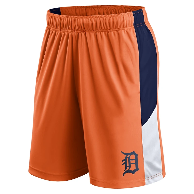 Short orange avec logo principal des Detroit Tigers Fanatics pour hommes