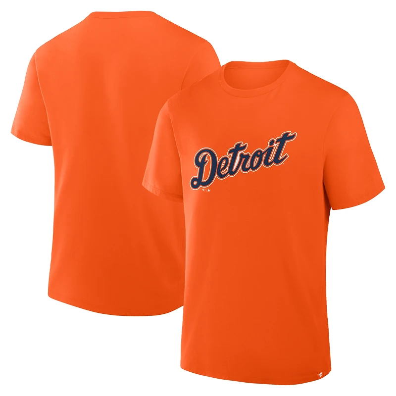 T-shirt fanatique orange pour homme avec logo des Detroit Tigers