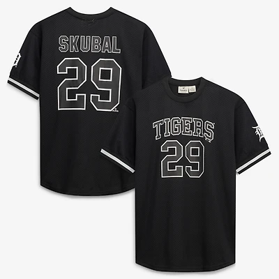 Men's Fanatics Tarik Skubal Black/White Detroit Tigers Big & Tall Heavyweight Mesh Jersey