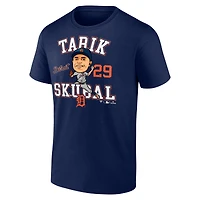 Men's Fanatics Tarik Skubal Navy Detroit Tigers Hometown Caricature Player T-Shirt