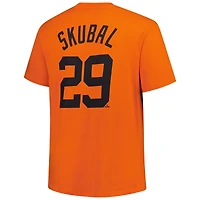 T-shirt orange pour homme avec nom et numéro Big & Tall des Detroit Tigers de Tarik Skubal