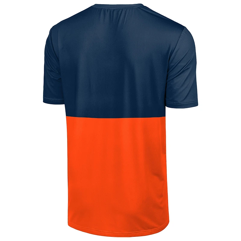 T-shirt FOCO bleu marine/orange pour homme avec grand logo mascotte des Detroit Tigers