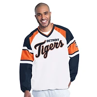Pull raglan à col en V G-III Sports by Carl Banks pour homme, blanc/marine