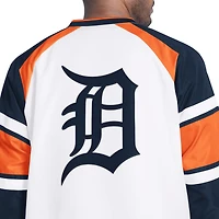 Men's G-III Sports by Carl Banks  White/Navy Detroit Tigers Infield Play Raglan V-Neck Pullover