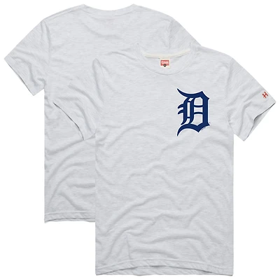 Men's Homage  Ash Detroit Tigers Hyper Local Refresh Tri-Blend T-Shirt