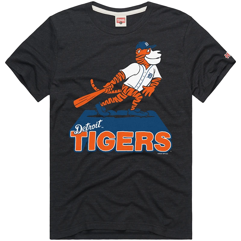 Men's Homage  Charcoal Detroit Tigers Hyper Local Refresh Tri-Blend T-Shirt