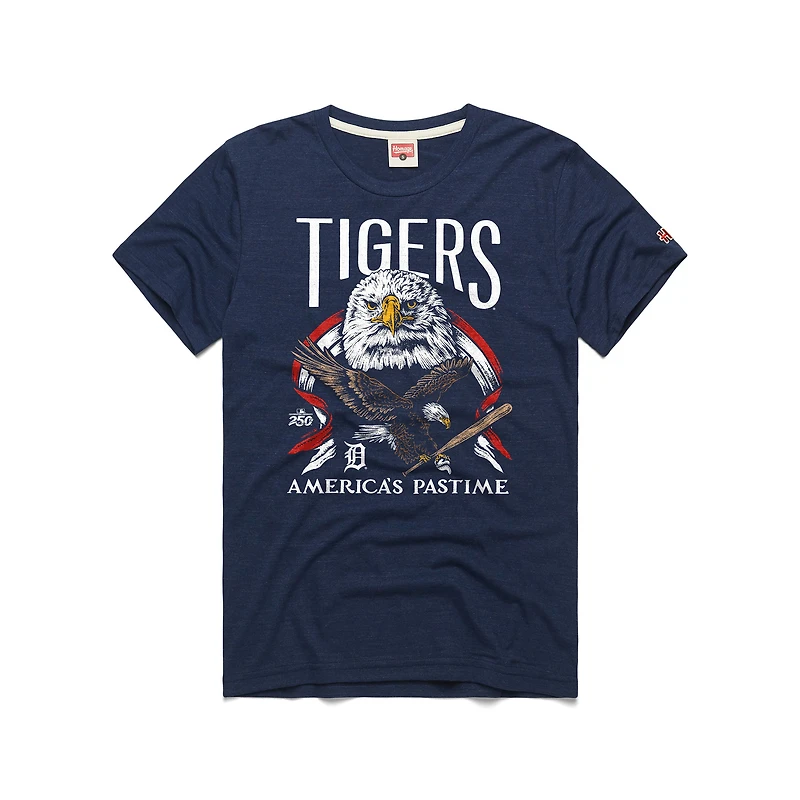 Men's Homage Navy Detroit Tigers America's Pastime Tri-Blend T-Shirt
