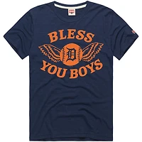 Men's Homage  Navy Detroit Tigers Hyper Local Refresh Tri-Blend T-Shirt