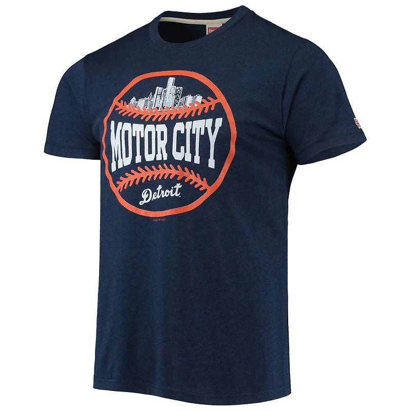 Men's Homage Navy Detroit Tigers Hyper Local Tri-Blend T-Shirt
