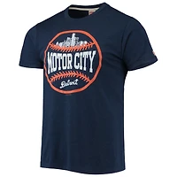 Men's Homage Navy Detroit Tigers Hyper Local Tri-Blend T-Shirt