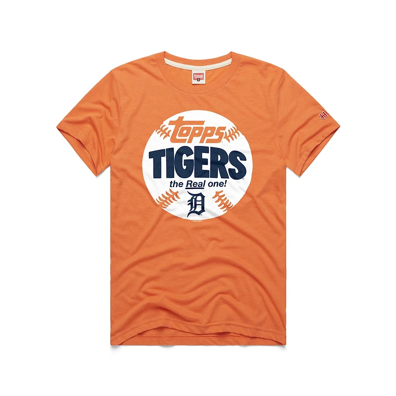 T-shirt homme Homage Orange Detroit Tigers MLB x Topps Baseball The Real One en mélange de trois matières