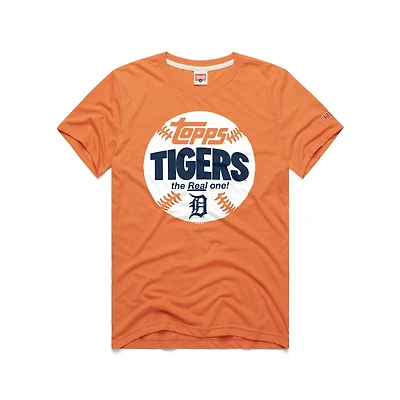 T-shirt homme Homage Orange Detroit Tigers MLB x Topps Baseball The Real One en mélange de trois matières