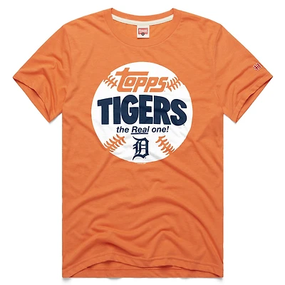 T-shirt homme Homage Orange Detroit Tigers MLB x Topps Baseball The Real One en mélange de trois matières