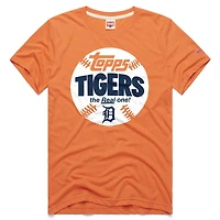 T-shirt homme Homage Orange Detroit Tigers MLB x Topps Baseball The Real One en mélange de trois matières