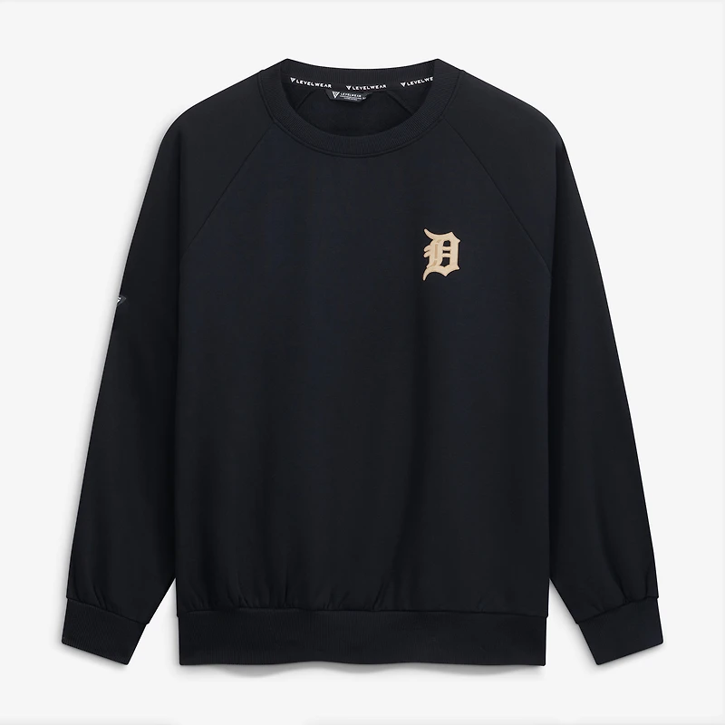Men's Levelwear Black Detroit Tigers Connect Logo Sweatshirt
