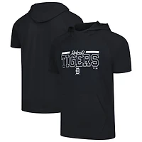 Men's Levelwear Black Detroit Tigers Phase Vanguard Hoodie T-Shirt