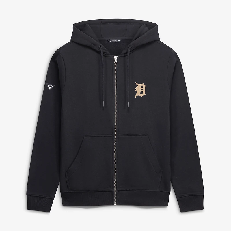 Men's Levelwear Black Detroit Tigers Podium Full-Zip Hoodie