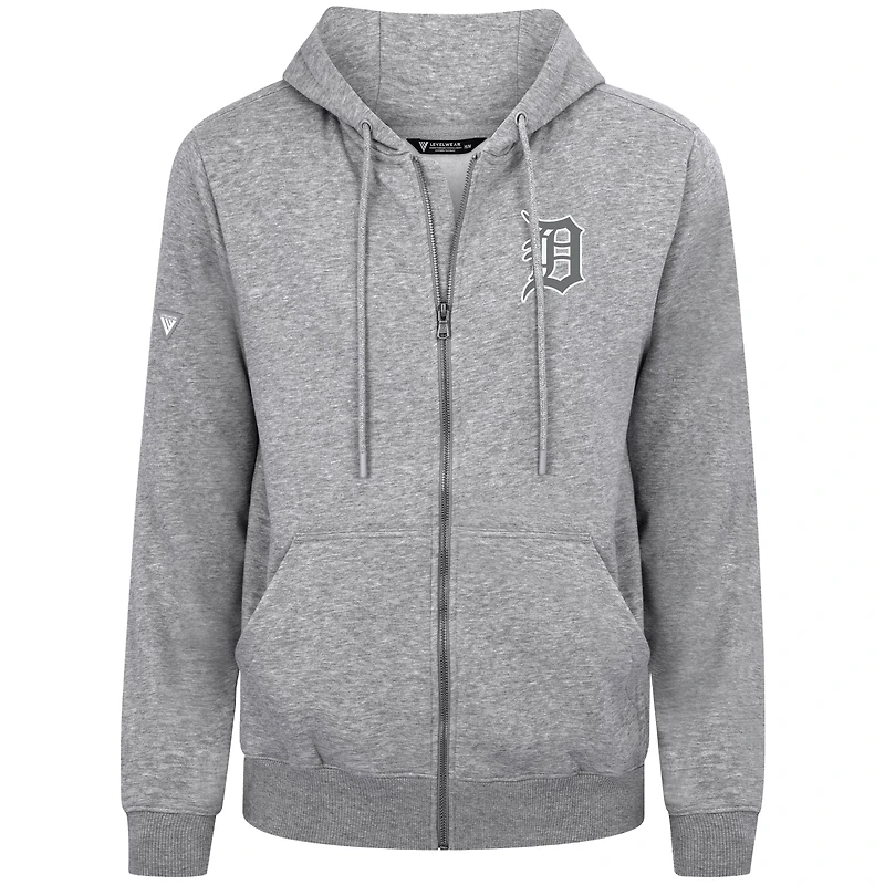 Men's Levelwear Detroit Tigers Podium Banner Arch Full-Zip Hoodie