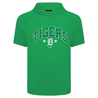 Men's Levelwear Green Detroit Tigers St. Patrick's Day Phase Plaid Short Sleeve T-Shirt Hoodie