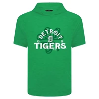 Men's Levelwear Green Detroit Tigers St. Patrick's Day Phase Shamrock Short Sleeve T-Shirt Hoodie
