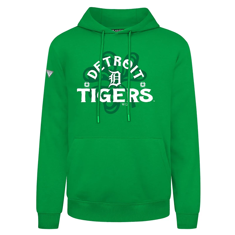 Sweat à capuche vert Detroit Tigers St. Patrick's Day Podium Shamrock pour homme Levelwear