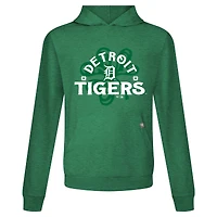 Men's Levelwear Green Detroit Tigers St. Patrick's Day Relay Shamrock Pullover Hoodie