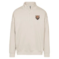 Men's Levelwear  Khaki Detroit Tigers Cooperstown Collection Murray Quarter-Zip Sweatshirt