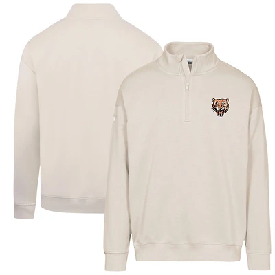 Men's Levelwear  Khaki Detroit Tigers Cooperstown Collection Murray Quarter-Zip Sweatshirt