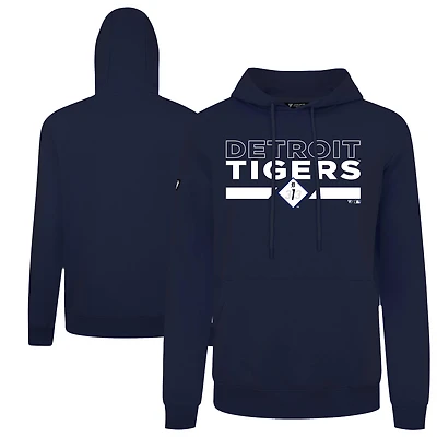 Men's Levelwear Navy Detroit Tigers Accolade Podium No Hitter Pullover Hoodie
