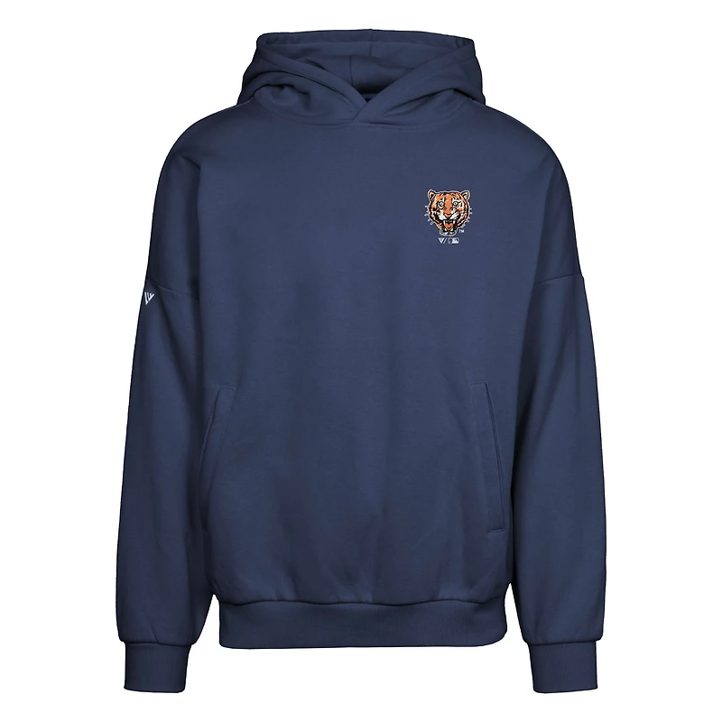 Men's Levelwear  Navy Detroit Tigers Contact Pro Card Pullover Hoodie