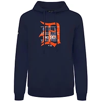 Sweat à capuche bleu marine pour homme Levelwear Detroit Tigers Cooperstown Collection Podium Acumen effet vieilli