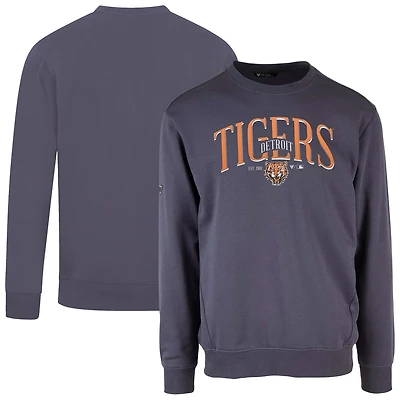 Men's Levelwear Navy Detroit Tigers Cooperstown Collection Zane Vintage Pullover Sweatshirt
