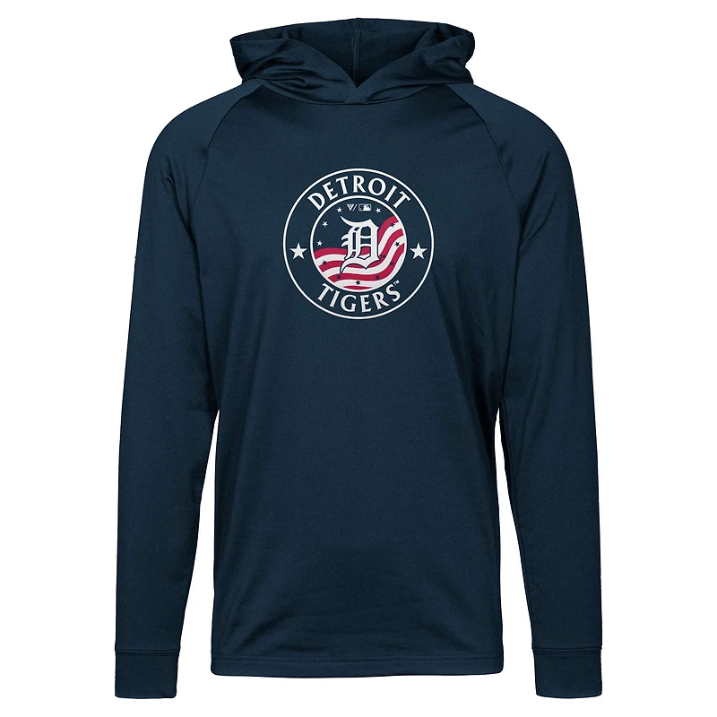 Men's Levelwear Navy Detroit Tigers Dimension Platoon Pullover Hoodie
