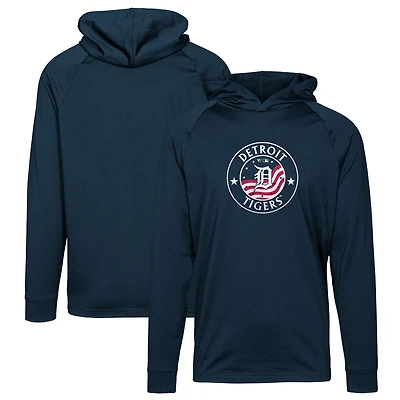Men's Levelwear Navy Detroit Tigers Dimension Platoon Pullover Hoodie
