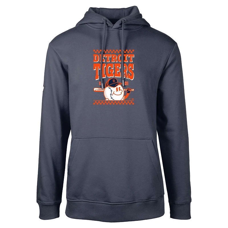 Men's Levelwear Navy Detroit Tigers Podium Inaugural Pullover Hoodie