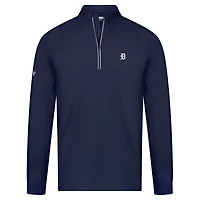 Men's Levelwear Navy Detroit Tigers Theory Insignia 2.0 Quarter-Zip Pullover Top