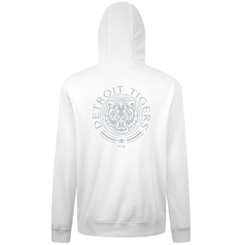 Sweat à capuche blanc motif grainé Podium des Detroit Tigers pour homme de Levelwear