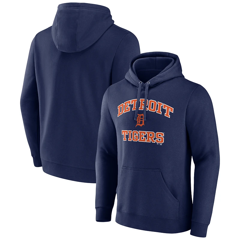 Sweat à capuche homme bleu marine Detroit Tigers Heart & Soul avec logo athlétique