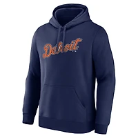Men's Logo Athletic Navy Detroit Tigers Wordmark Hoodie